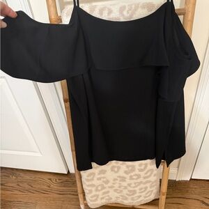 Ann Taylor Elegant Black V-Neck Blouse